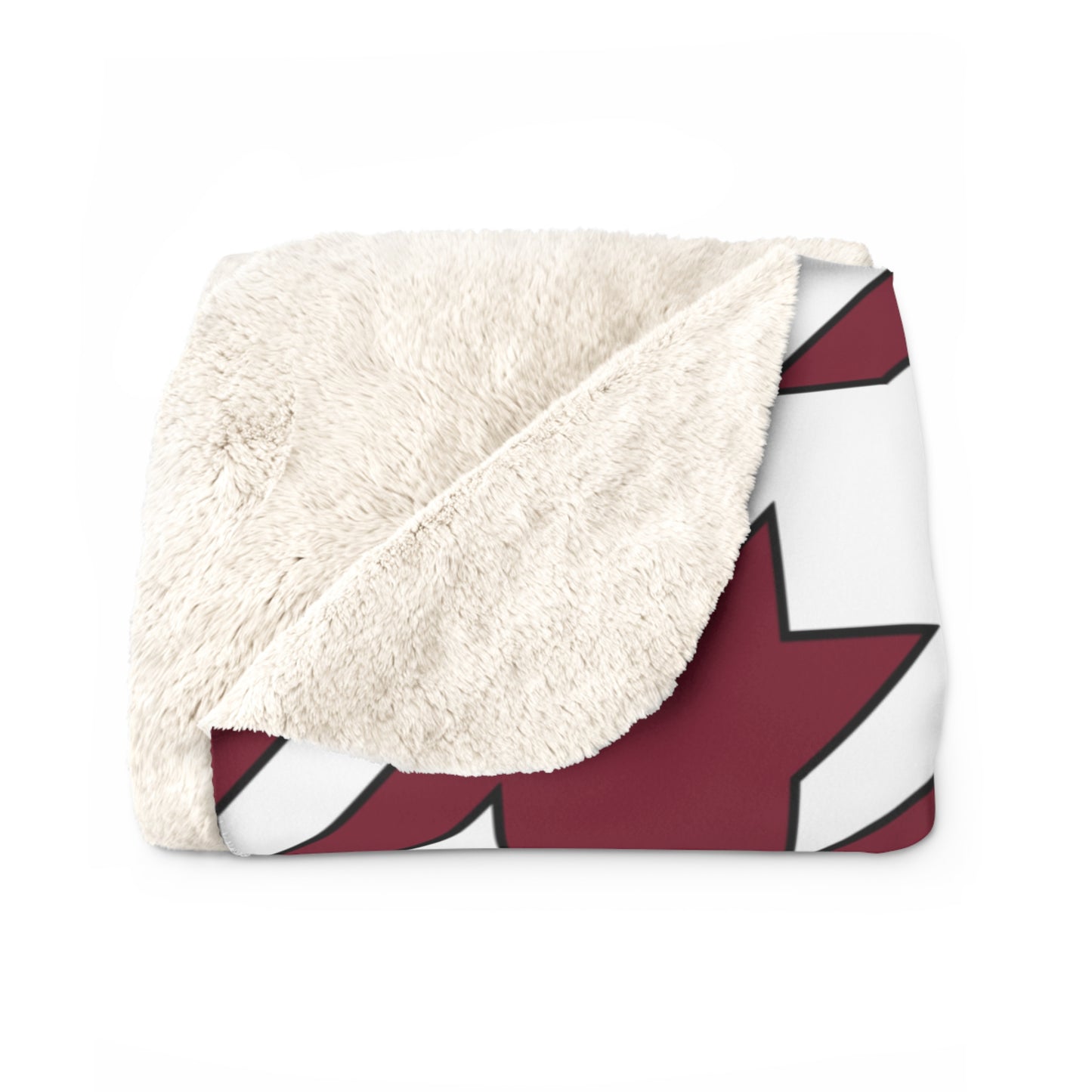 Claret, White Retro Houndstooth Blanket Throw