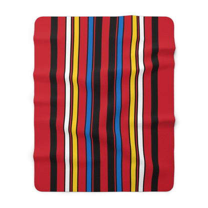 Antigua And Barbuda Retro Stripes Blanket Throw
