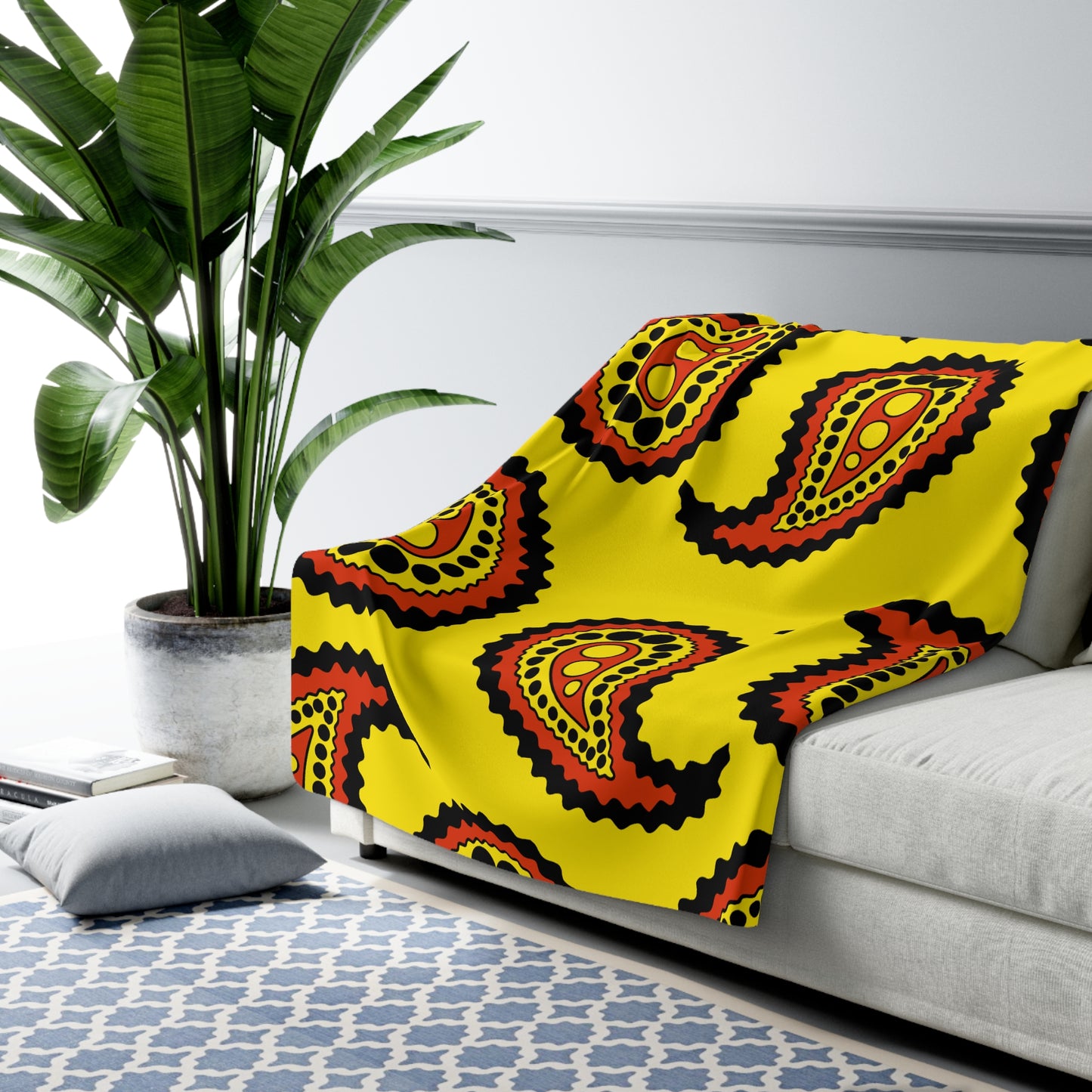Uganda Retro Paisley Blanket Throw
