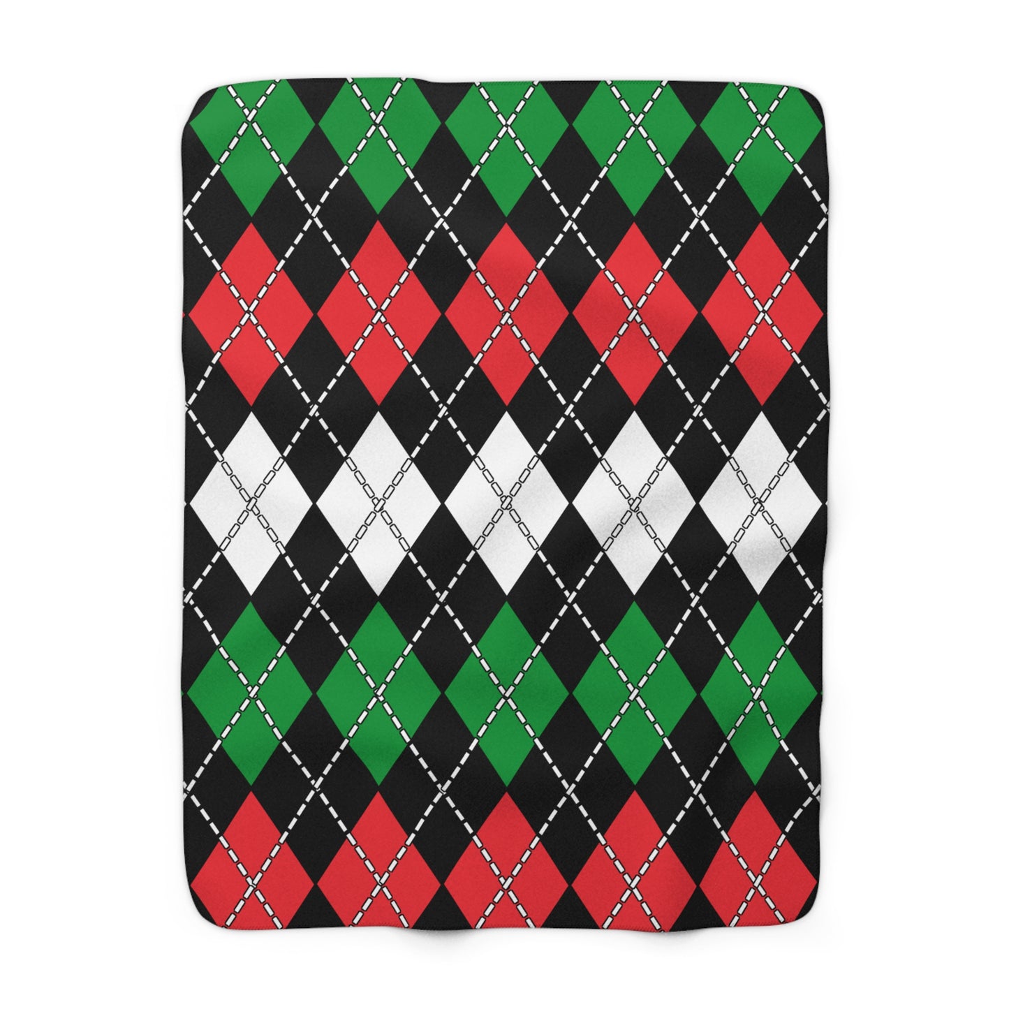 Palestine Retro Argyle Blanket Throw