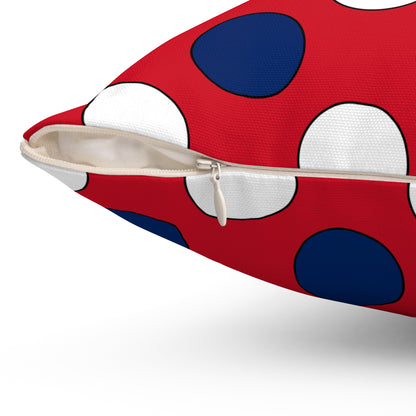 Lao Peoples Democratic Republic Retro Polka Dots Cushion Pillow
