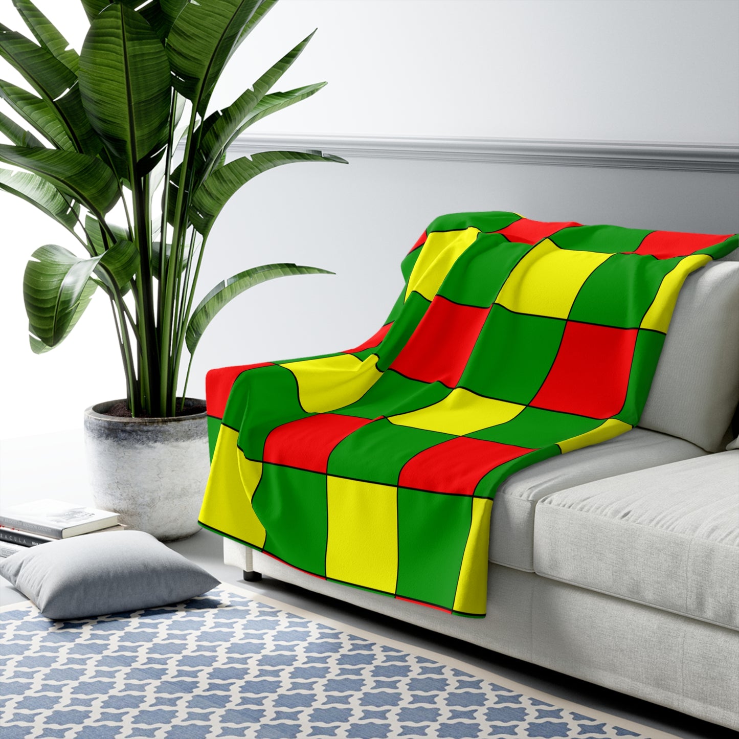 Guinea Retro Check Blanket Throw