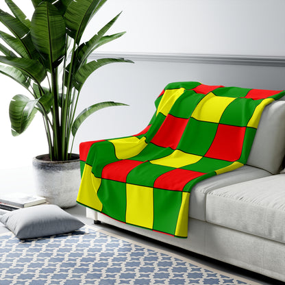 Guinea Retro Check Blanket Throw