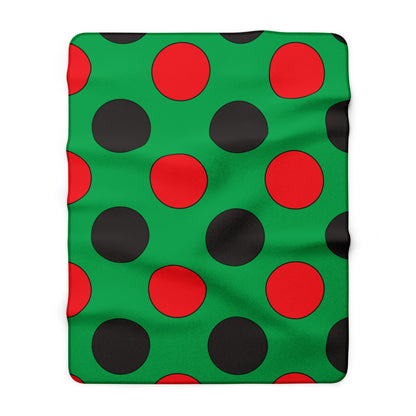 Martinique Retro Polka Dots Blanket Throw