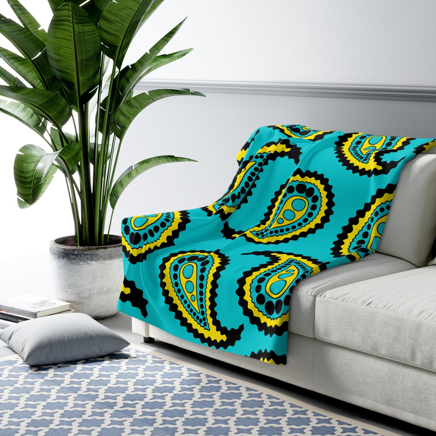 Bahamas Retro Paisley Blanket Throw