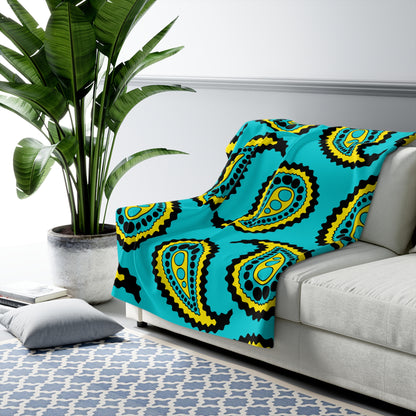 Bahamas Retro Paisley Blanket Throw