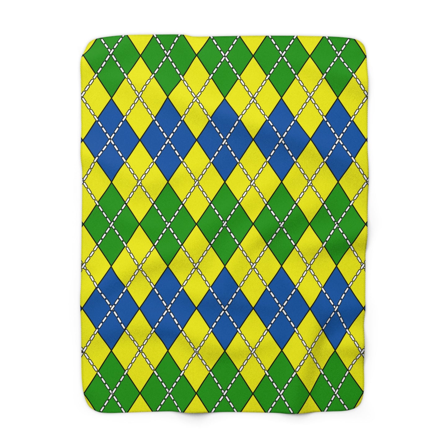 Saint Vincent And The Grenadines Retro Argyle Blanket Throw