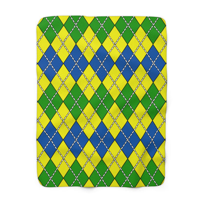 Saint Vincent And The Grenadines Retro Argyle Blanket Throw