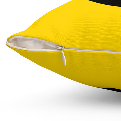 Gold, Black Retro Target Cushion Pillow