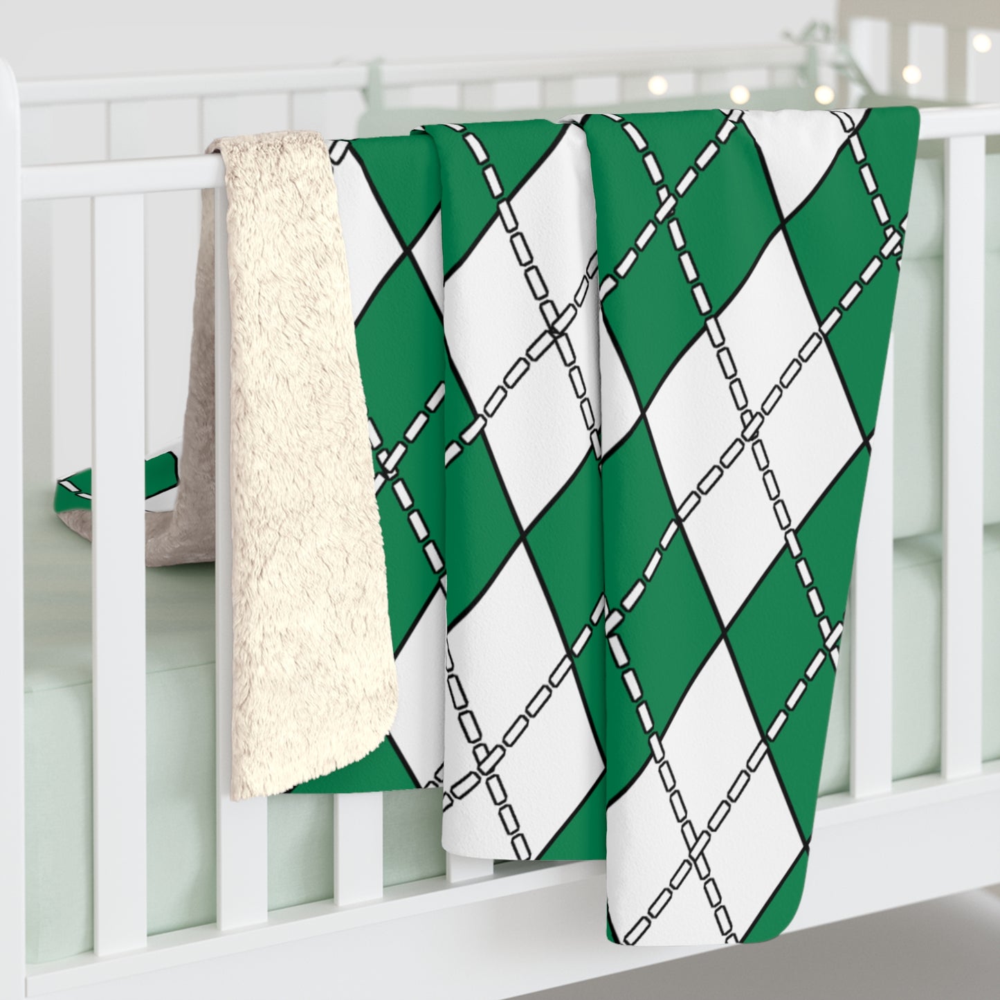 Nigeria Retro Argyle Blanket Throw