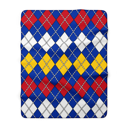Philippines Retro Argyle Blanket Throw