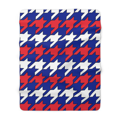 French Southern Territories Retro Houndstooth Blanket Throw