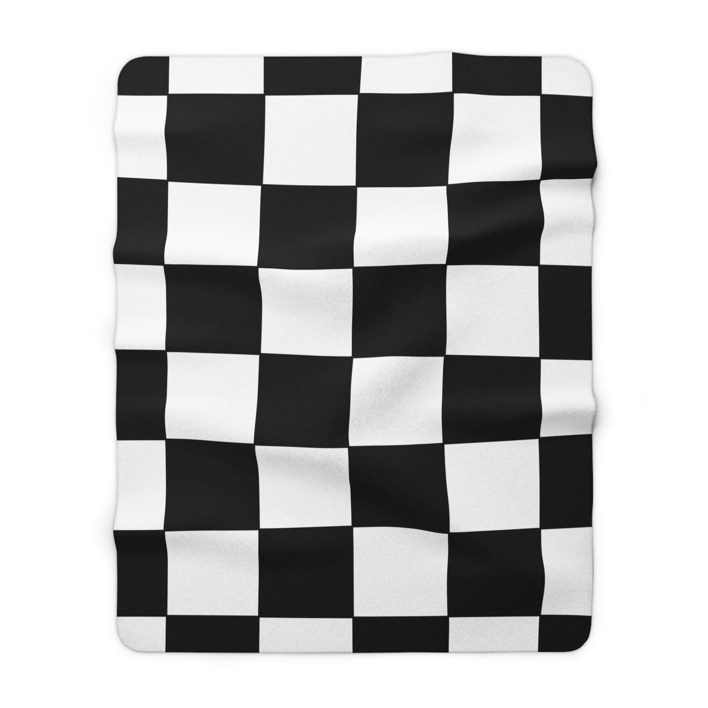 Black, White Retro Check Blanket Throw