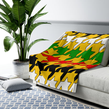 Mozambique Retro Houndstooth Blanket Throw
