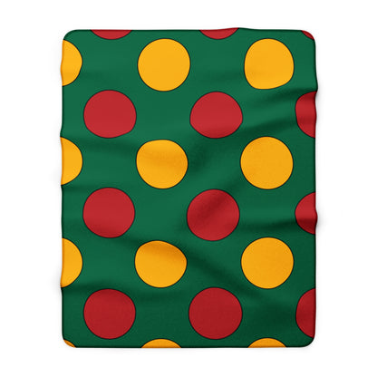 Lithuania Retro Polka Dots Blanket Throw