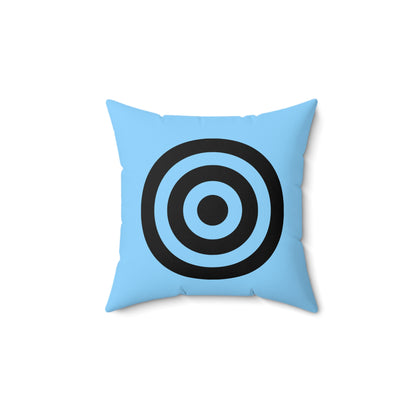 Light Blue, Black Retro Target Cushion Pillow