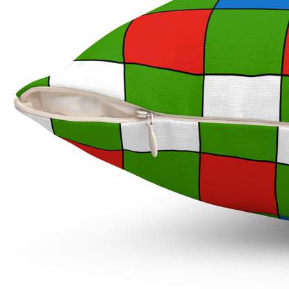 Equatorial Guinea Retro Check Cushion Pillow