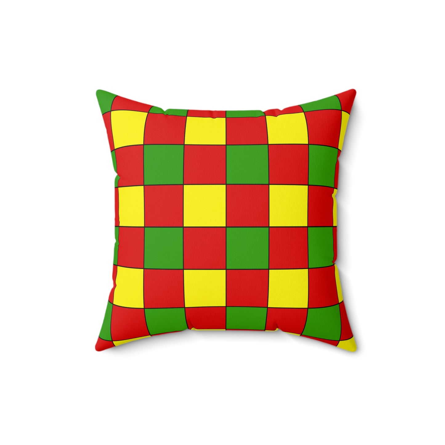Burkina Faso Retro Check Cushion Pillow