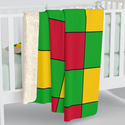 Sao Tome And Principe Retro Check Blanket Throw