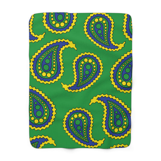 Brazil Retro Paisley Blanket Throw