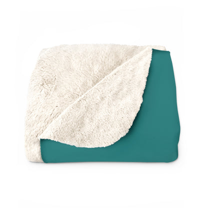 Teal, White Retro Target Blanket Throw