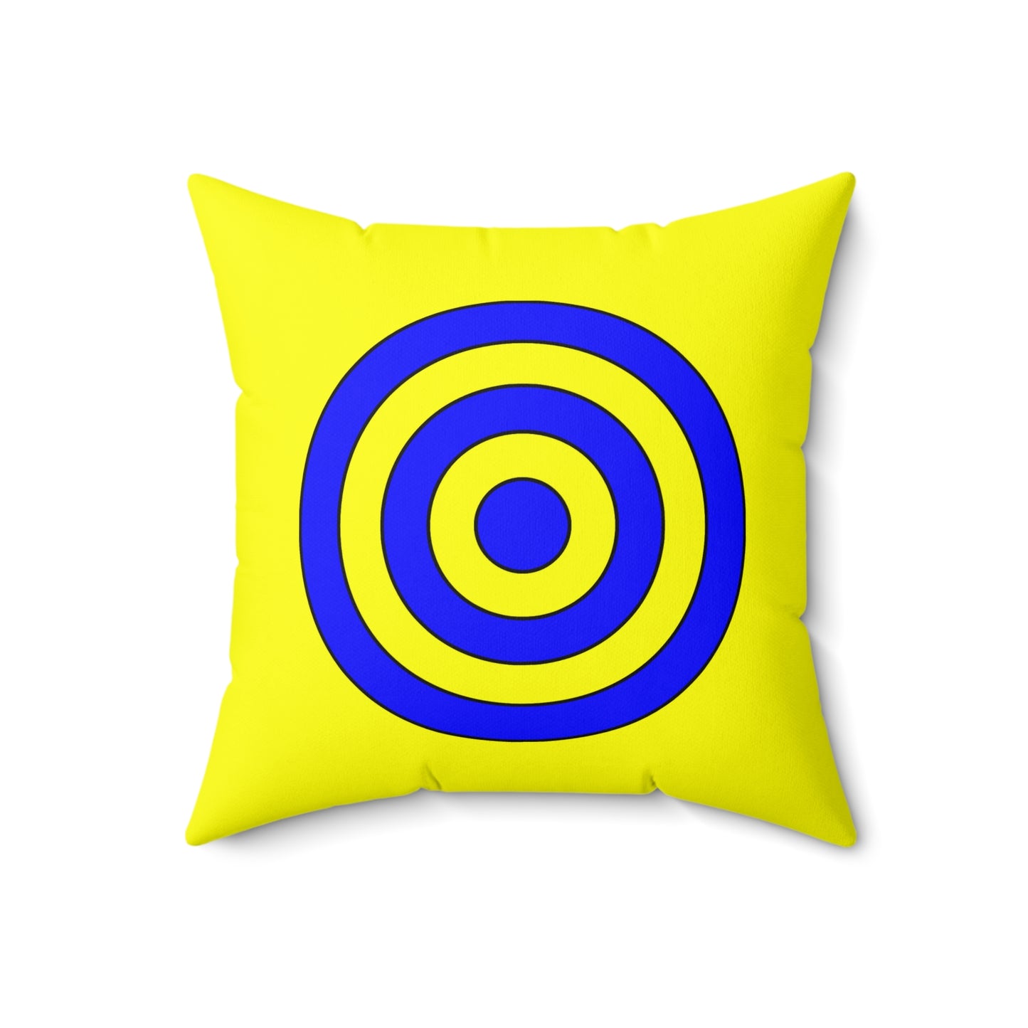 Yellow, Blue Retro Target Cushion Pillow