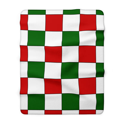Tajikistan Retro Check Blanket Throw