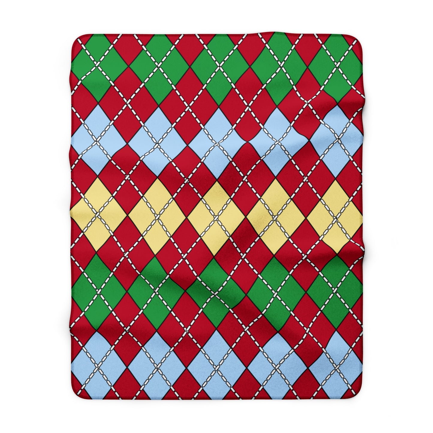 Eritrea Retro Argyle Blanket Throw