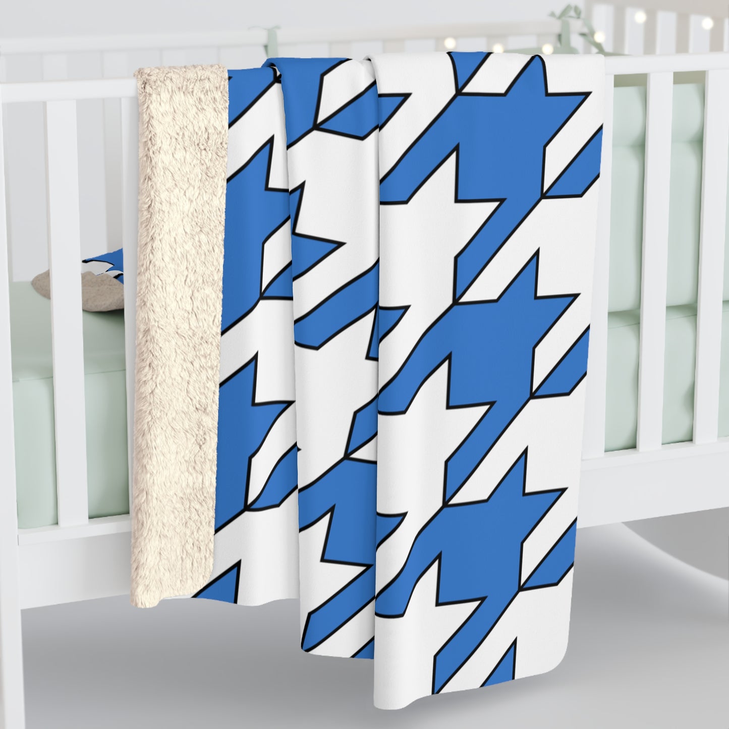 Antarctica Retro Houndstooth Blanket Throw