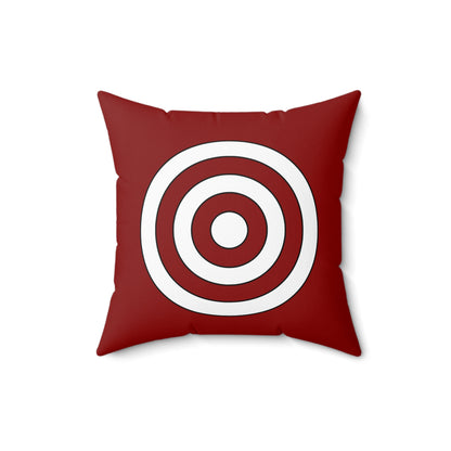 Dark Red, White Retro Target Cushion Pillow