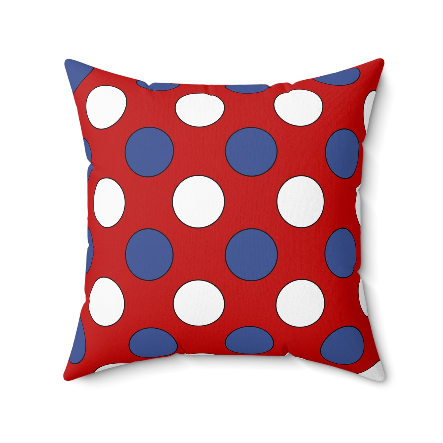 Democratic Peoples Republic Of Korea Retro Polka Dots Cushion Pillow