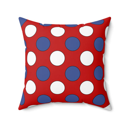 Democratic Peoples Republic Of Korea Retro Polka Dots Cushion Pillow