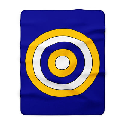 Bosnia And Herzegovina Retro Target Blanket Throw