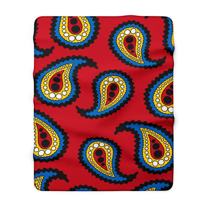 Antigua And Barbuda Retro Paisley Blanket Throw