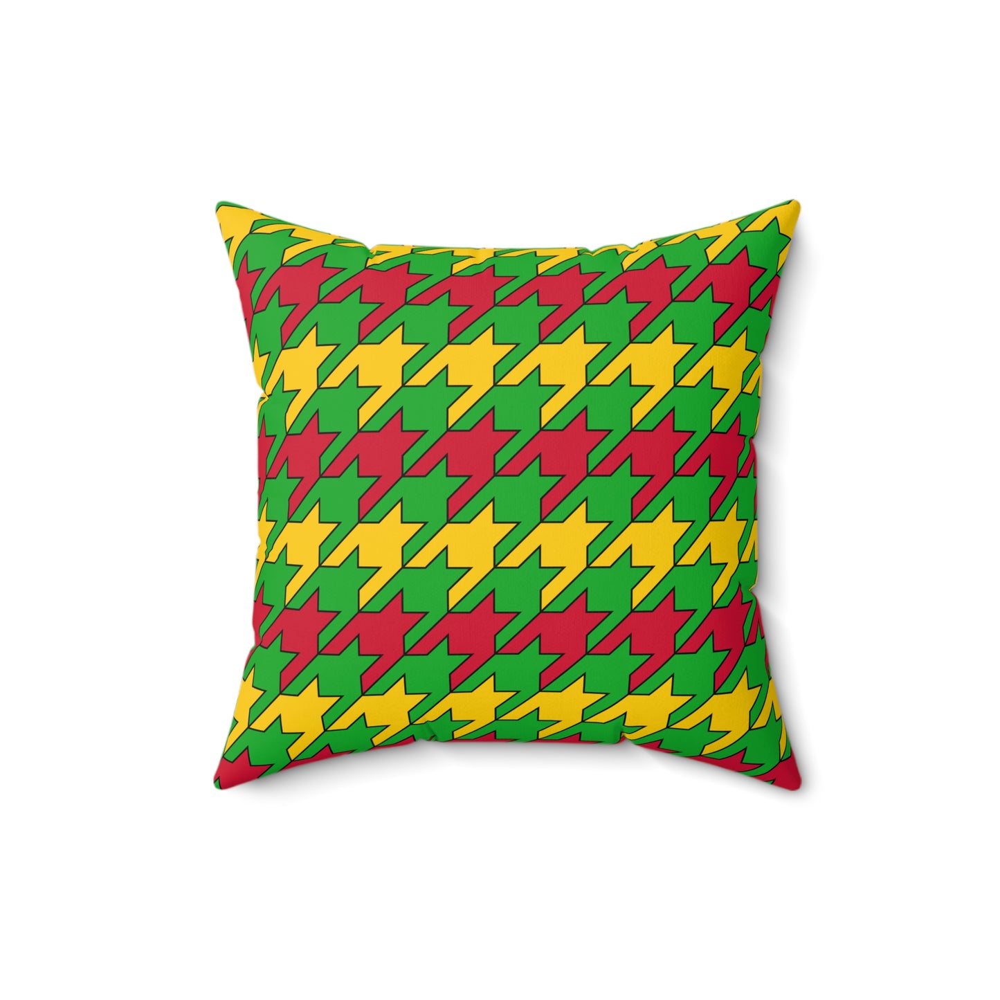 Sao Tome And Principe Retro Houndstooth Cushion Pillow