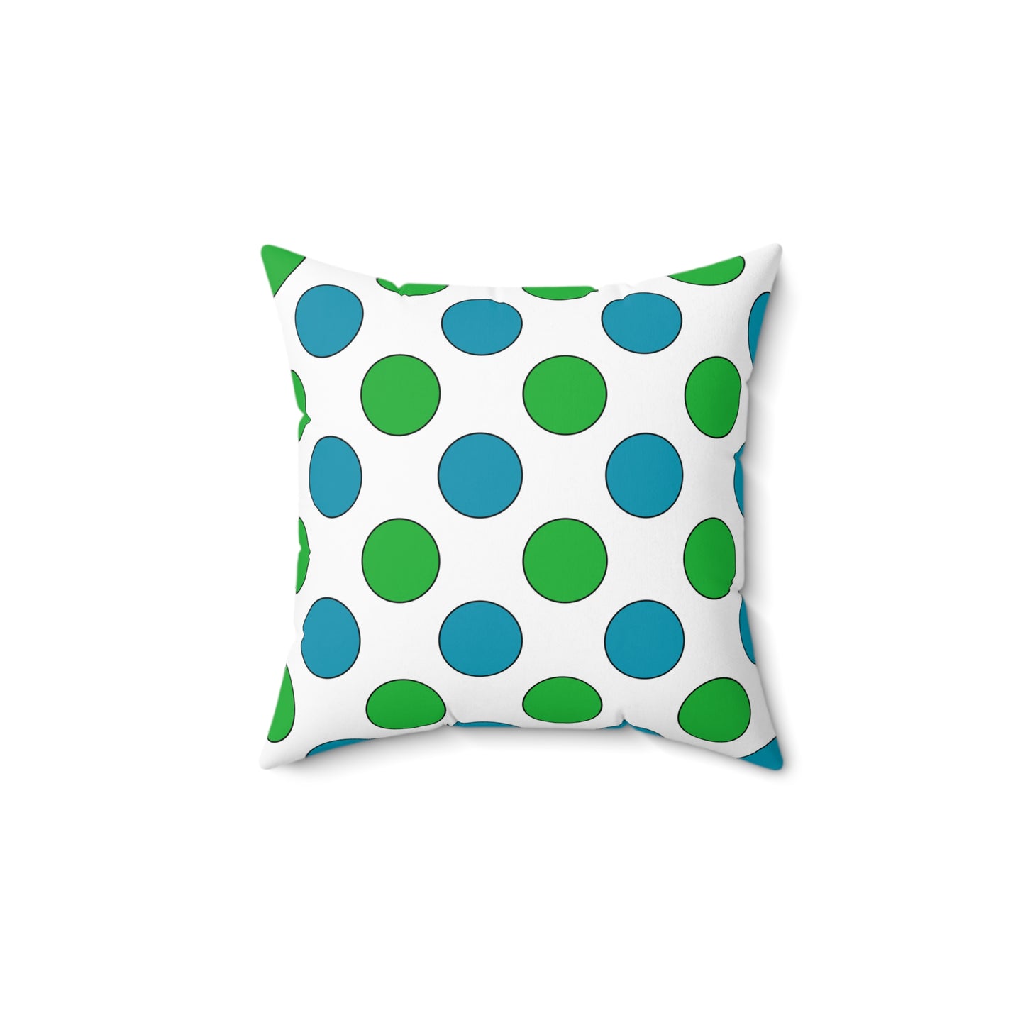 Uzbekistan Retro Polka Dots Cushion Pillow