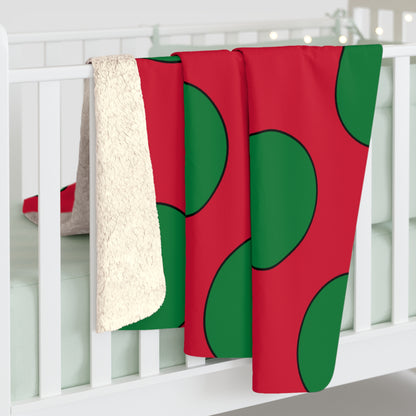 Maldives Retro Polka Dots Blanket Throw
