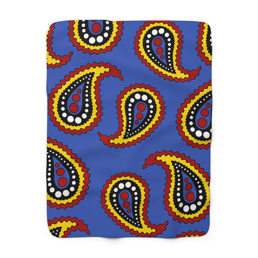 Eswatini Retro Paisley Blanket Throw
