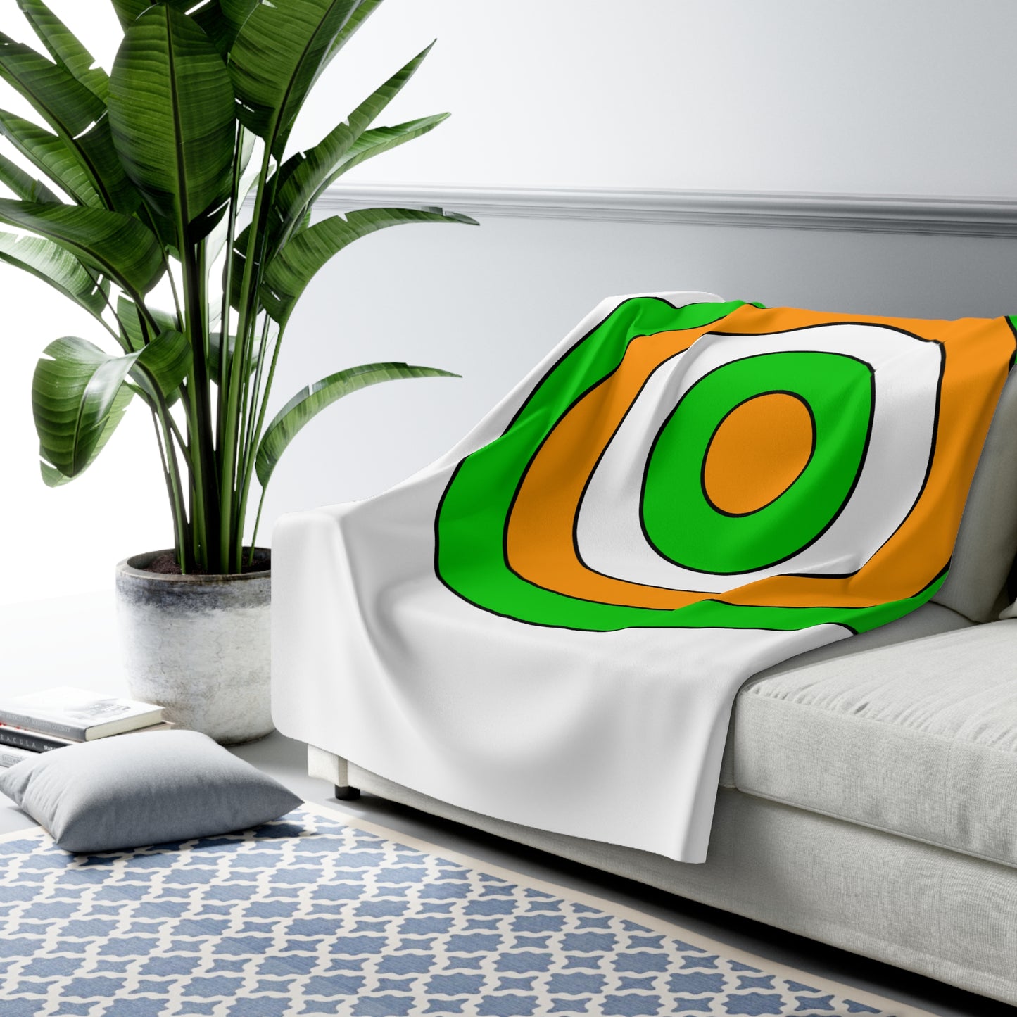 Cote Divoire Retro Target Blanket Throw