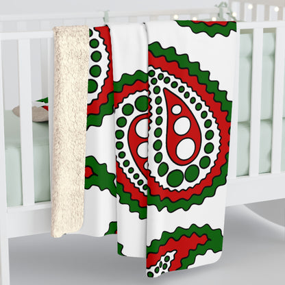 Tajikistan Retro Paisley Blanket Throw