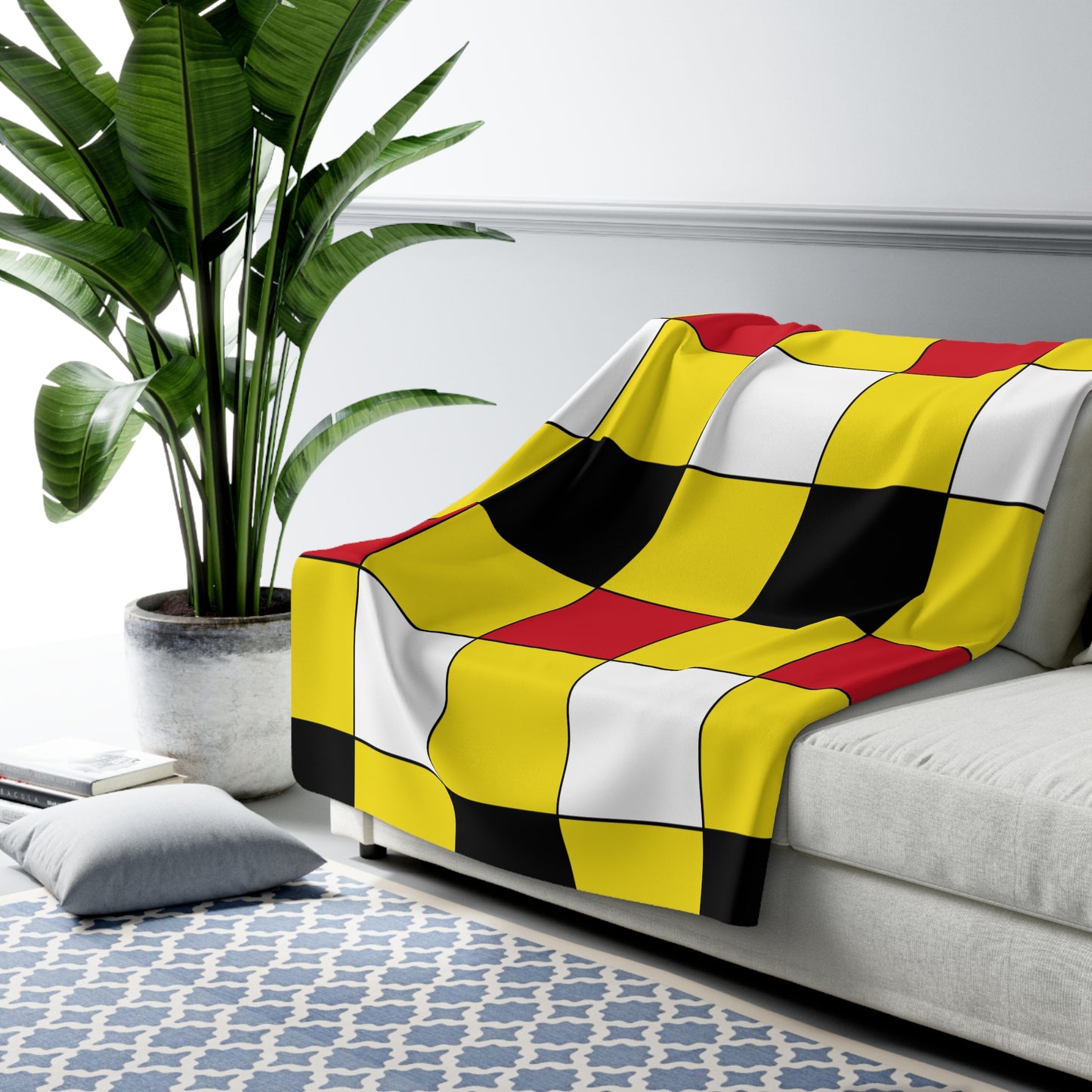 Brunei Darussalam Retro Check Blanket Throw