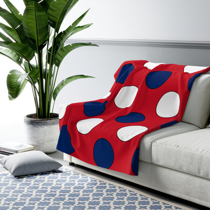 Lao Peoples Democratic Republic Retro Polka Dots Blanket Throw
