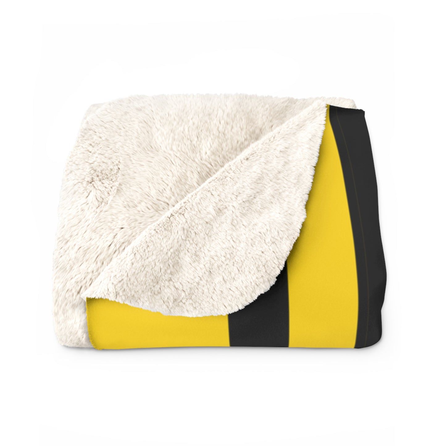 Gold, Black Retro Stripes Blanket Throw