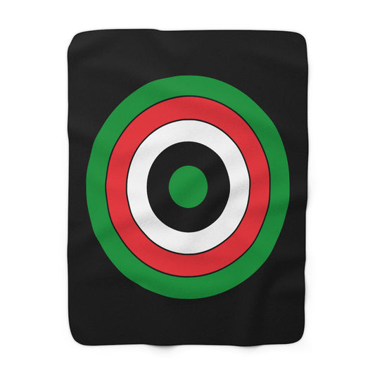 Palestine Retro Target Blanket Throw