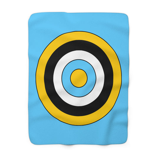 Saint Lucia Retro Target Blanket Throw