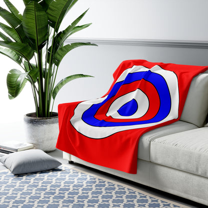 Red, White, Blue Retro Target Blanket Throw