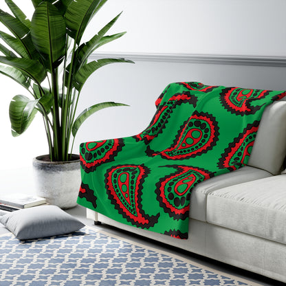 Martinique Retro Paisley Blanket Throw