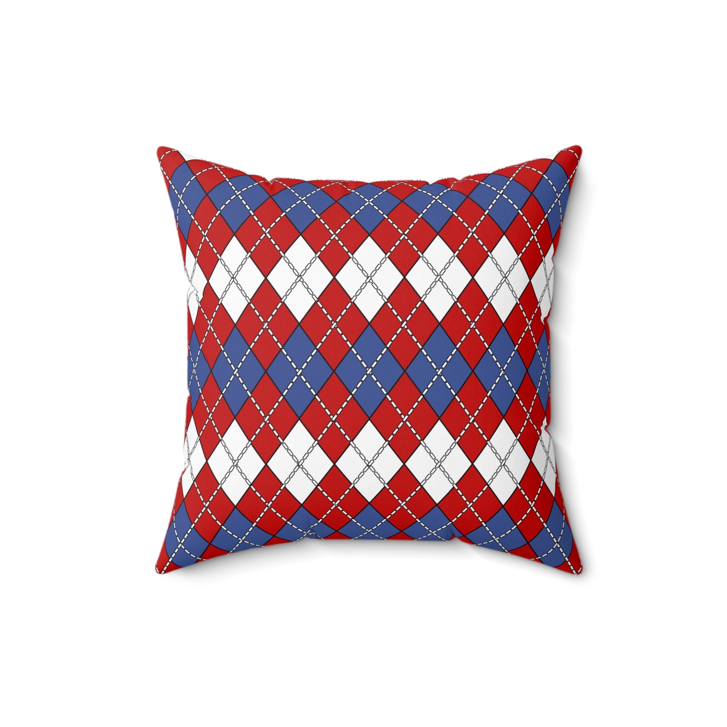 Democratic Peoples Republic Of Korea Retro Argyle Cushion Pillow