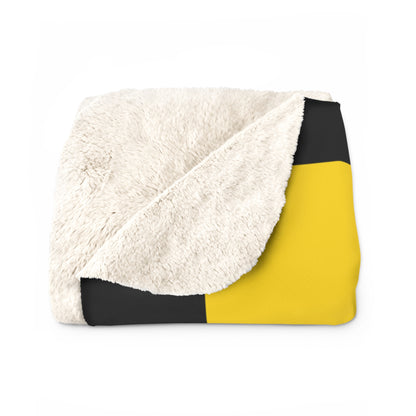 Gold, Black Retro Check Blanket Throw