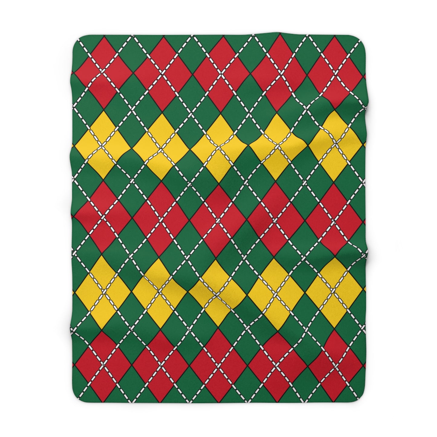 Ghana Retro Argyle Blanket Throw